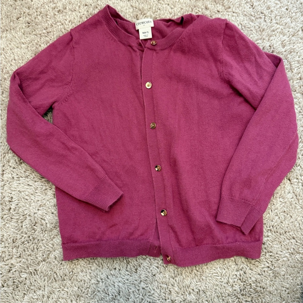 Crewcuts Girls Pink Cardigan Sweater